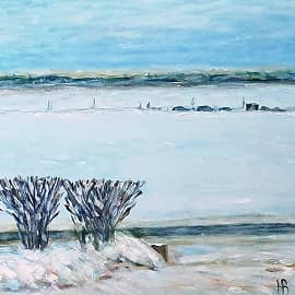 Северная Двина. Зимний минимализм.