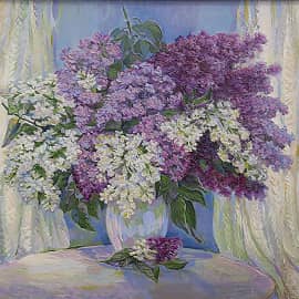 Сирень из сада. Картина ZhNataly.  Май самый красивый месяц