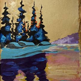 "Этюд с зимними ёлками"