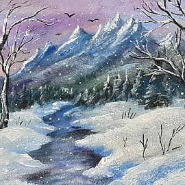 зима в горах