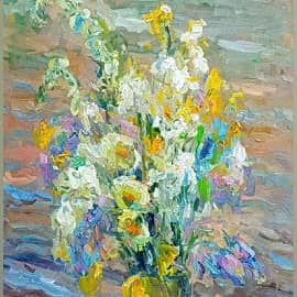 Полевые цветы у воды. Серия натюрморт под открытым небом. Пленэр ZhNataly