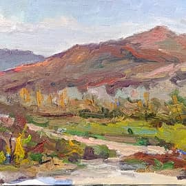 Осенний пейзаж с дорогой. Пленэр ZhNataly