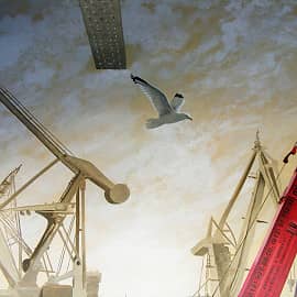 Фрагмент панно в офисе "Лукас-Кран"