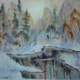 Зимний пейзаж. Река.