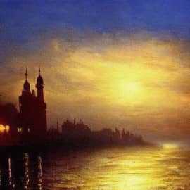 Картина "Закат у моря"