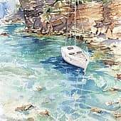 Акварель Лодочка
