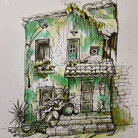 Зеленый домик