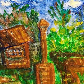 Дача и облака