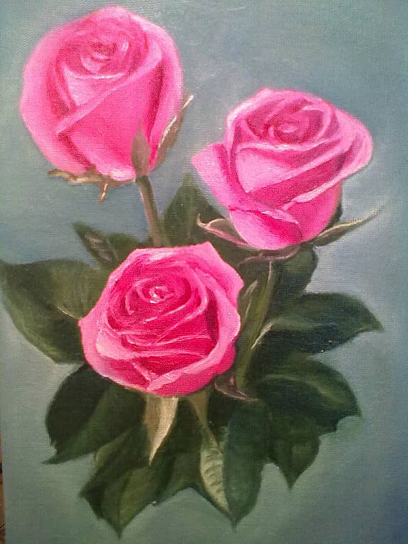 Розовые розы....