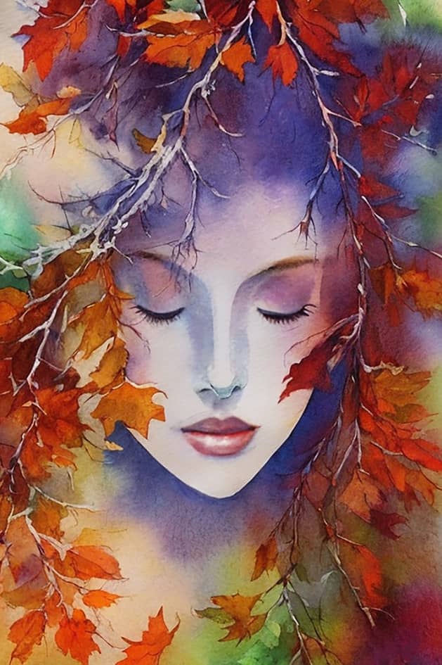 Картина "Осень. Красивая, но холодная"