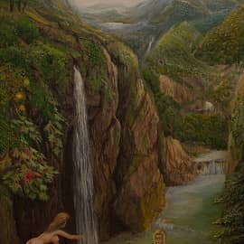 Купание у водопада