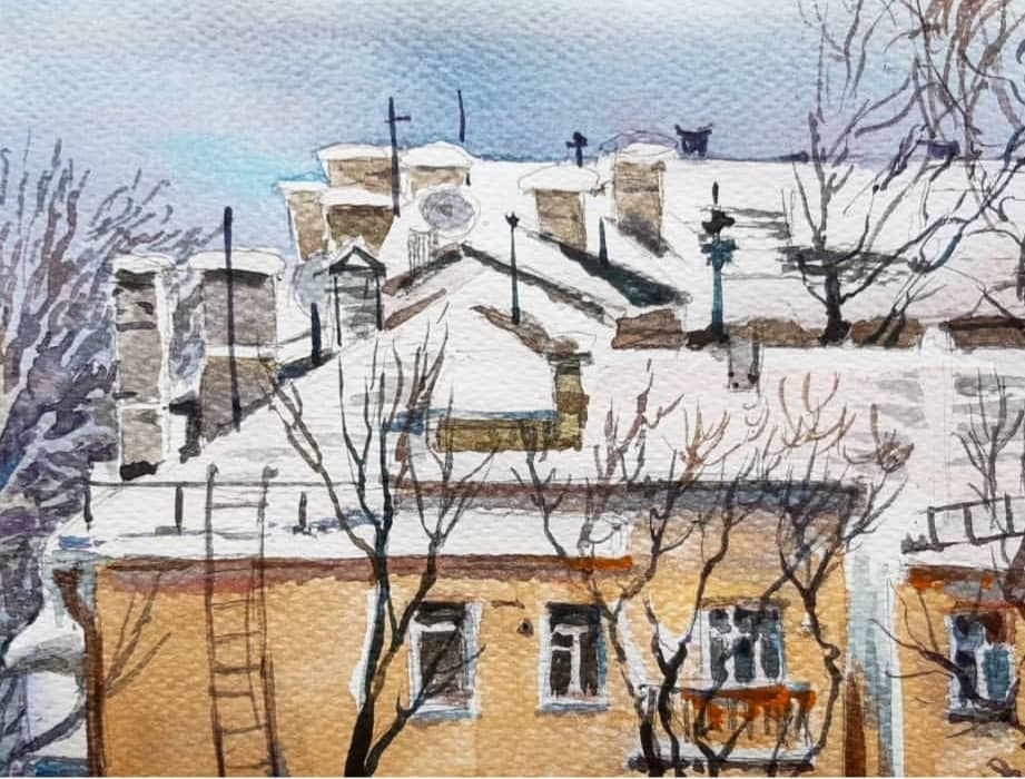 Московские крыши. Из серии