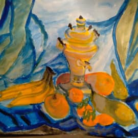 Самовар и фрукты