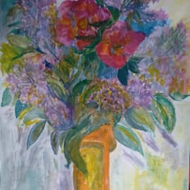 Оранжевая ваза