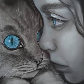 Девочка с котёнком