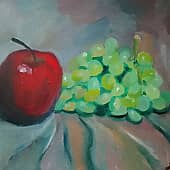 Натюрморт с яблоком 2