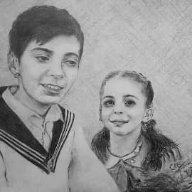 Главные герои мюзикла "Баллада о маленьком сердце" Катя и Артем.