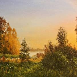 Рассвет в Костромских лесах