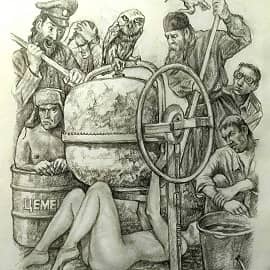 Миксерная бетоносмесительная бетономешалка.