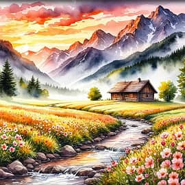 Летний закат.
