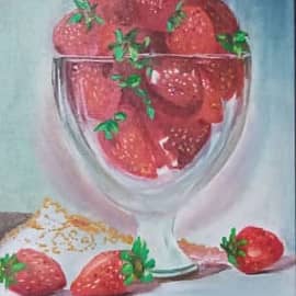 Клубника в вазе