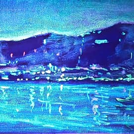 Геленджик. День и ночь. Ночь. Проект "светофизика в живописи"  ZhNataly.