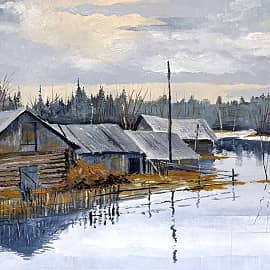 Большая вода. Этюд