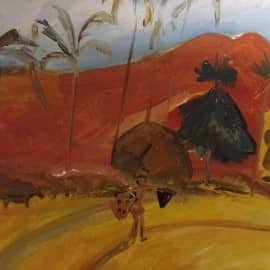 Свободная копия Гогена "Таитянские горы"