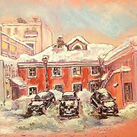 Зима в московском дворике