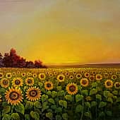 Солнечное поле, художник Геннадий Литвиненко