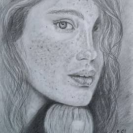 Девушка с яблоком