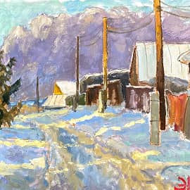 Зима в деревне