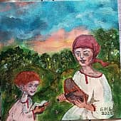 К знаниям. По мотивам рисунка из детской книги (2), художник Наталия