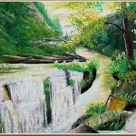 Лесной водопад