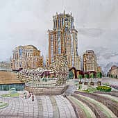 Павелецкая площадь (городская панорама)