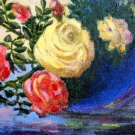 Икебана с розами