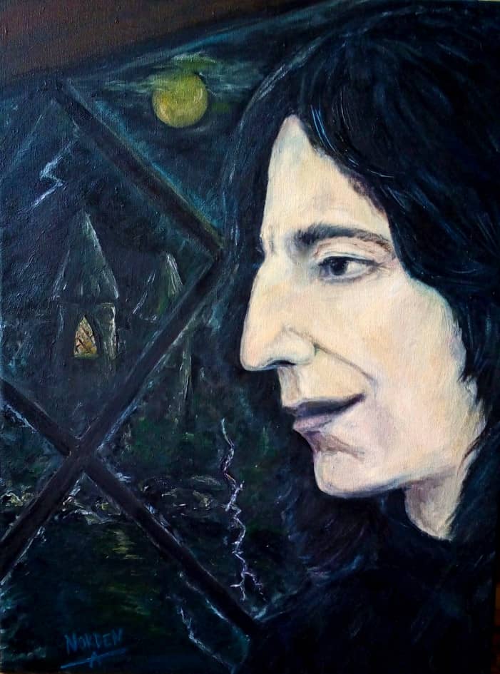 Полнолуние. (Северус Снейп, портрет). The Full Moon (Severus Snape portrait).
