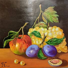 Натюрморт с яблоком