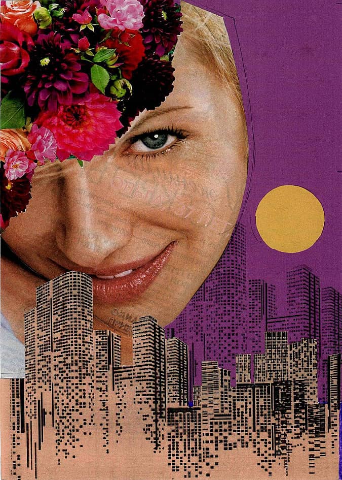 Луна. Коллаж.