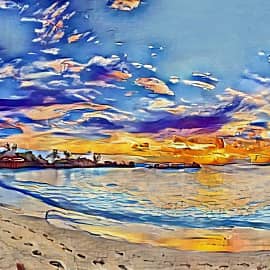 Следы на песке.