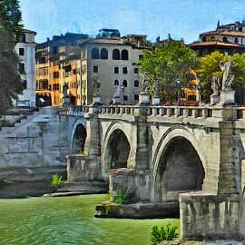 Рим. Тибр. Элиев мост.