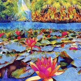 Цветы на воде.