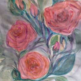 Розовые розы