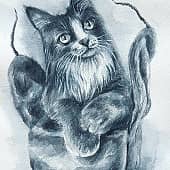 Шапка ушанка (монохром)