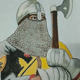 Портрет рыцаря в доспехах