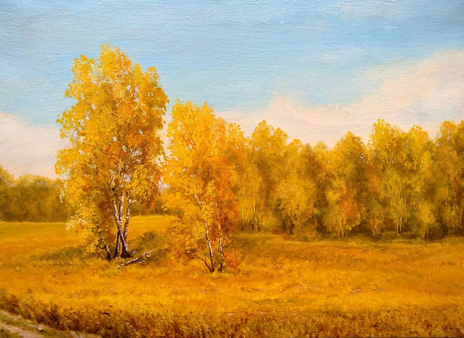 Осеннее цветение  The Autumn Bloom, Холст на подрамнике Масло