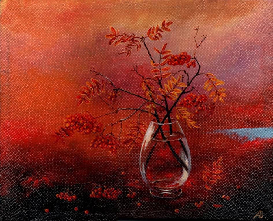 Осенние мотивы  Autumn Motives, Картон Масло