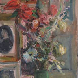 Букет с красной глориозой