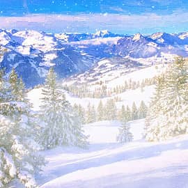 В снежных горах.2