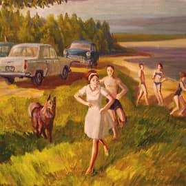 Летний пляж